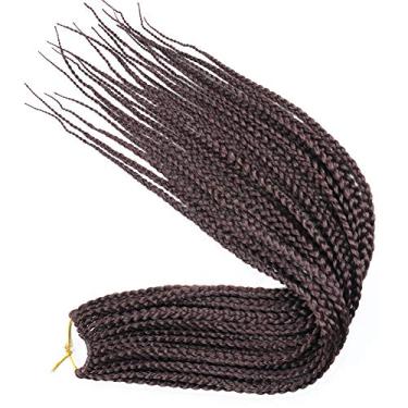 Imagem de Mayloss 6 pacotes/lote (14/18/24/30) polegadas 1 cm 20 fios/pacote fino 3X caixa de extensão de cabelo de crochê trançado de diâmetro 3X extensões de cabelo sintético tranças de crochê cor de cabelo (14Inch, 33)