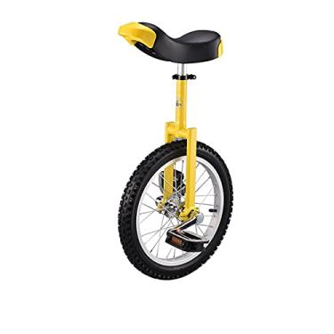 Imagem de 40,6 cm 45,7 cm 20,6 cm de equilíbrio de carro monociclo de bicicleta competição de roda única de liga de alumínio engrossada para crianças adultas, amarelo, 45,7 cm