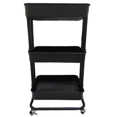 Imagem de Carrinho Organizador 3 Andares Prateleira Multiuso Casa Cozinha Banheiro Maquiagem Salao