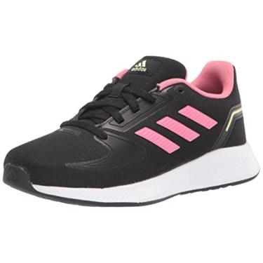 Imagem de adidas Runfalcon 2.0 Unisex-Child Running Shoe, Black/Rose Tone/Pulse Yellow, 7 US Big Kid