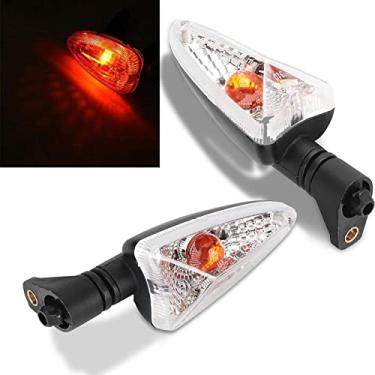 Imagem de OUKENS Luz de seta de motocicleta, 1 par de lâmpadas indicadoras de substituição para Triumph Tiger 800, para Triumph Daytona 675 / R