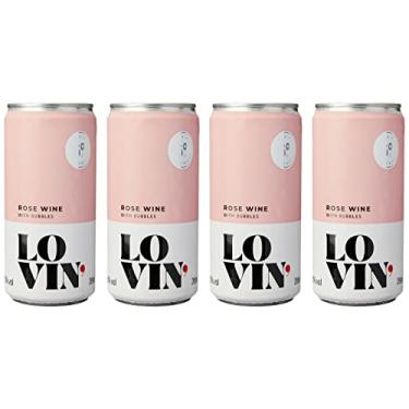 Imagem de Lovin Vinho Rosé Frisante Em Lata ’ Wine 269 Ml (4 Unidades)