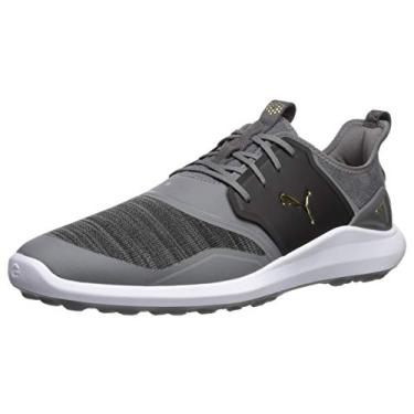 Imagem de Puma Golf Sapato de golfe masculino Ignite Nxt Lace, Quiet Shade-puma Team Gold Puma Black, 12