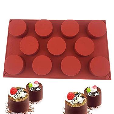 Imagem de Molde de bolo em forma de cilindro de cavidade de silicone 11/8/6 para assar sobremesa sorvetes molde de mousse fondant ferramentas de decoração (11 cavidades)