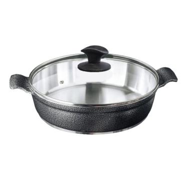 Imagem de Frigideira Preto Craqueado Alumínio Usinado Javali AA 30cm