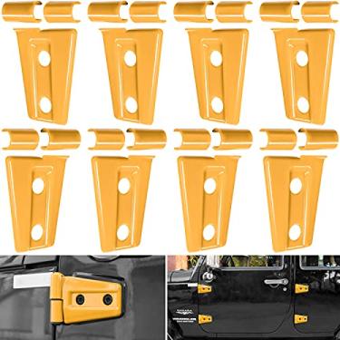 Imagem de Acessórios exteriores para Jeep Wrangler JK JKU Sport Rubicon Sahara X Unlimited 2 portas e 4 portas 2007-2018 (amarelo 8 peças)