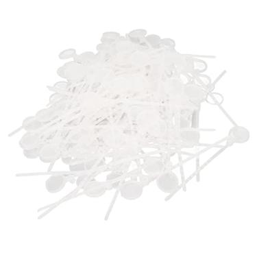Imagem de 100pcs aves de capoeira pé anel pernas bandas com etiqueta cobre pp material de arame amarra cor branca para pombos de ganso pato de galinha