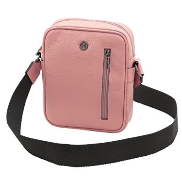 Imagem de Bolsa Crossbody Shoulder Feminina De Couro Legítimo Mariart Amy (Rosê)