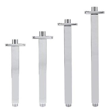 Imagem de 1pcs Acessórios para banheiro Kits Quadrados Aço Inoxidável Aço Top Chuveiro Braço Braço Suporte da Parede para Banheiro Cabeça de chuveiro do teto para chuveiro,20cm