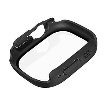 Imagem de TECKEEN Capa protetora de tela temperado PC + vidro temperado para Apple Watch Series 8 Ultra 49 mm