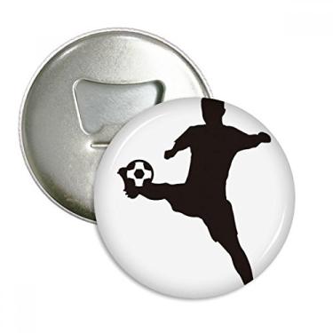 Imagem de Sihouette – Abridor de garrafas de futebol americano esportivo com ímã de geladeira, emblema multifuncional