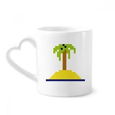 Imagem de Caneca de pixel Summer Sail coqueiro café cerâmica copo de coração de vidro