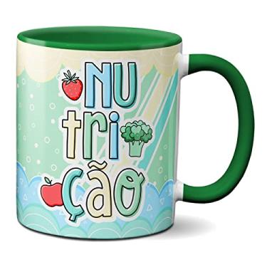 Imagem de Caneca Nutricionista Profissional Nutrição Alimentação Saúde (Verde)