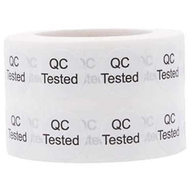 Imagem de Adesivos testados com controle de qualidade QC, redondos de 1,27 cm, 1000 etiquetas em um rolo