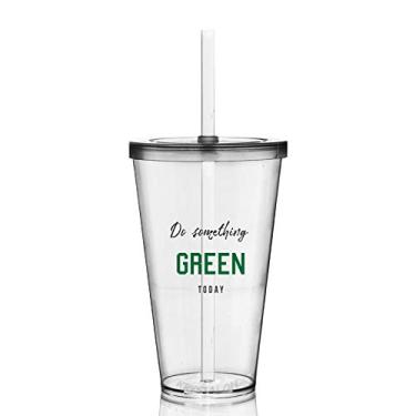 Imagem de 4 Copos Com Tampa e Canudo Eco Seja Verde