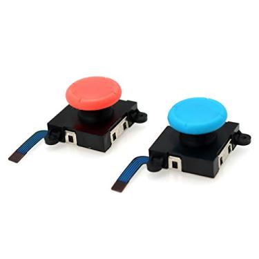 Imagem de Deal4GO Módulo de Botão Analógico Joystick de Substituição Esquerda e Direita para Controle de Nintendo Switch Joy Con ou Switch Lite (Azul e Vermelho)