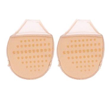 Imagem de Protetores de sapato HEALLILY 3 pares de almofadas invisíveis para o antepé e calcanhar (cáqui)