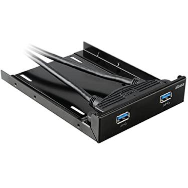 Imagem de Adaptador de Baia 3.5'' para 2.5'' com 2 portas USB 3.0 - Akasa AK-HDA-09