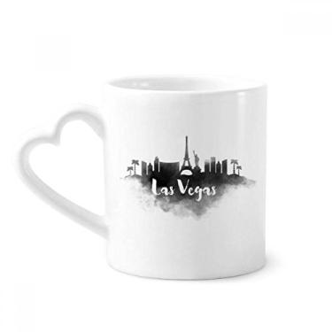 Imagem de Caneca de pintura de cidade Las Vegas America Landmark Ink Caneca de cerâmica para café copo de coração de vidro