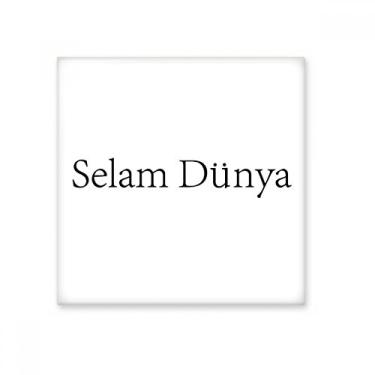 Imagem de Hello World Arte Deco turca presente azulejo de cerâmica brilhante decalque vitrificado pedra adornada