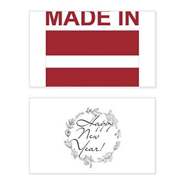 Imagem de Cartão de felicitações Made in Latvia Country Love New Year Festival Bless Message Present