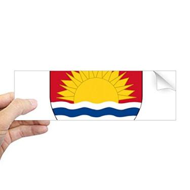 Imagem de DIYthinker Adesivo retangular Kiribati com emblema nacional da Oceania para notebook, janela