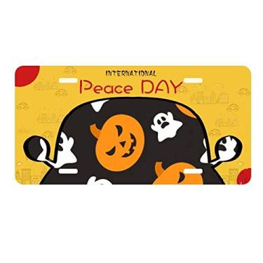 Imagem de DIYthinker Abóbora Halloween Hallowmas Ghost placa de carro decoração Dia da Paz