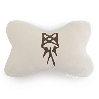 Imagem de DIYthinker Bone Inscription Almofada de apoio de cabeça com estampa chinesa de sobrenome Luo para carro
