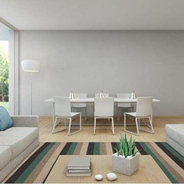 Imagem de Tapete Sisal para Sala de Estar L15 Liso 2,50mx3,50m Apaeb Areia, Cinza City, Verde e Preto
