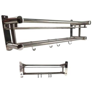 Imagem de Organizador Banheiro Cozinha Porta Condimento Tempero Suporte Inox Toalha Utensilios Ga...