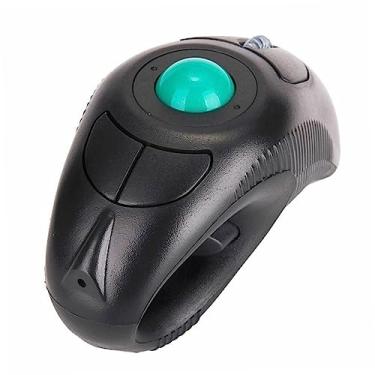 Imagem de Mobestech Mouse Portátil Sem Fio Trackball Mouse De Porta USB Mouse Trackball Controlado Por Polegar Mouse Externo Air Ball Preto Sem Fio Air Mouse Mouse De Mão