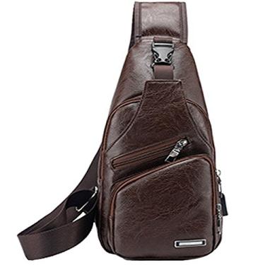 Imagem de Rullar Mochila Transversal Pequena Marrom Utilitário Unissex-Adultos