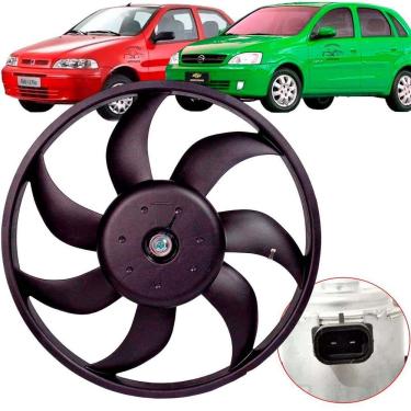 Imagem de Ventoinha Radiador Idea Palio Strada Uno Corsa 7 Pás Sem Ar