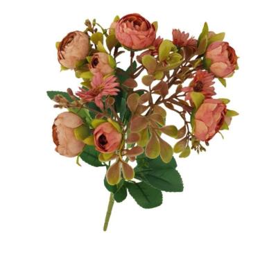 Imagem de Flor Artificial Buquê Camélia E Margarida 30cm