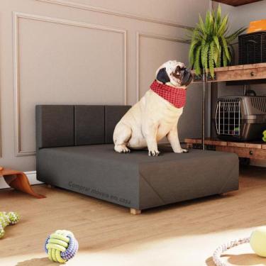 Imagem de Cama Box Pet Dog Retriever Cachorro Porte Grande 80 Cm Cor Cinza - Com