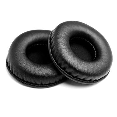 Imagem de Substituição de almofadas de ouvido de couro PU Almofadas de substituição para fones de ouvido Sennheiser/Panasonic/SONY 65 mm preto