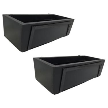 Imagem de Jardineira de Planta 37cm Com Suporte para Jardim Vertical (Preto, 2)