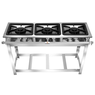 Imagem de Fogão Serv Kenok 3 Bocas Duplas Baixa Pressão FBSE3B.845