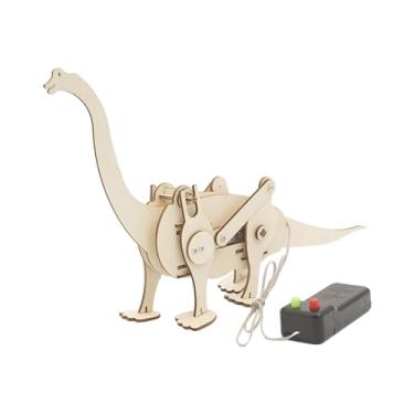 Imagem de menolana Diy mecânica dinossauro ciência experimento kits diy para crianças artesanal de madeira quebra-cabeça jogos haste projetos de ensino projeto haste