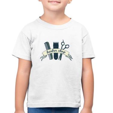Imagem de Camiseta Algodão Infantil Salão Masculino Barber Shop - Foca Na Moda