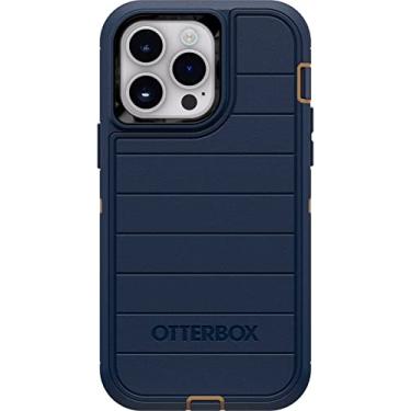 Imagem de OtterBox Capa Defender Series Screenless Edition para iPhone 14 Pro Max (apenas) – Apenas capa – Proteção de defesa microbiana – Embalagem sem varejo – Sapatos de camurça azul
