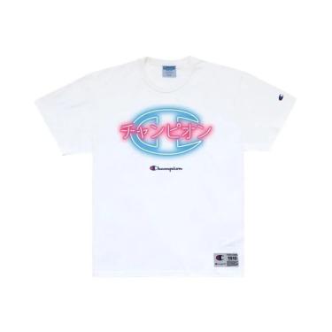 Imagem de Camiseta Champion Kanji Neon Ink Masculina-Masculino