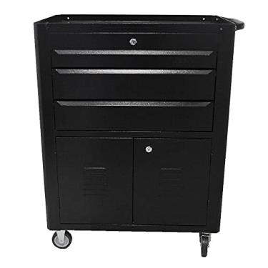 Imagem de Carrinho de Ferramentas Fercar com 3 Gavetas Chaveado Preto - C-06