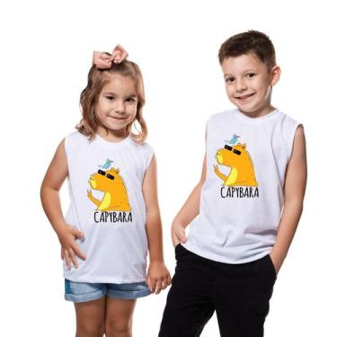 Imagem de Camiseta Infantil Capivara Capybara Capyvara Animal Safari - Retha Est