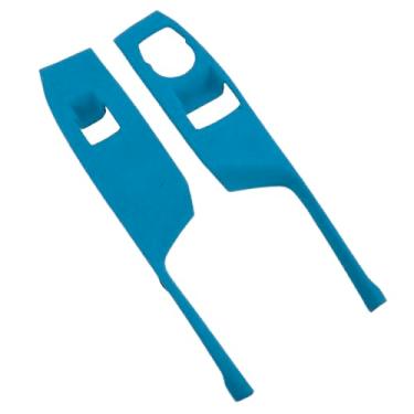 Imagem de Interruptor de Elevação da Janela Guarnição Resistente Ao Desgaste 2 Peças Capa do Painel de Elevação da Janela Substituição do Carro para Chevrolet Camaro 2016-2021 (Azul)