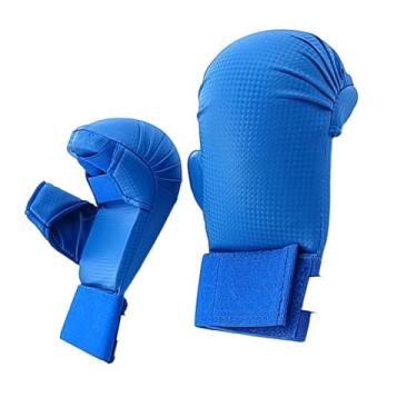 Imagem de rockible Luvas de boxe mma luvas de kickboxing luvas de karatê para treino de sparring, azul XL