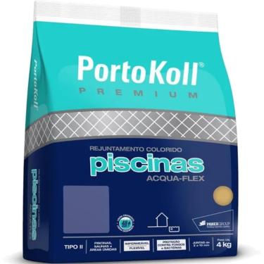 Imagem de Rejunte Especial Piscinas Aqua Flex 4Kg PortoKoll Premium Azul Royal