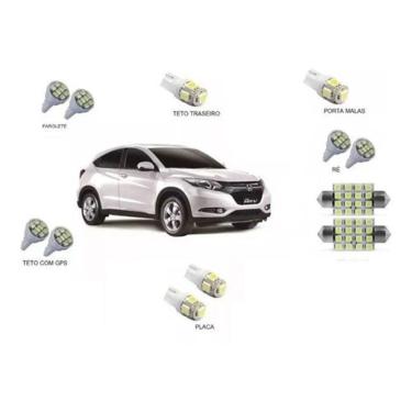 Imagem de Kit Lâmpadas Leds Hrv 2015 2016 Teto Placa Ré Farolete Pingo