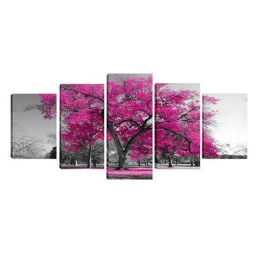 Imagem de Quadro 70X150cm Em Impressão Digital  Árvore Pink  Atelier Valverde