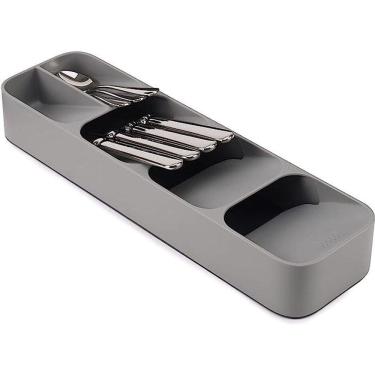 Imagem de Porta Talheres Organizador de Gaveta 5 Divisórias Garfo/Faca/Colher 40x12cm Separador Talheres e Utensílios